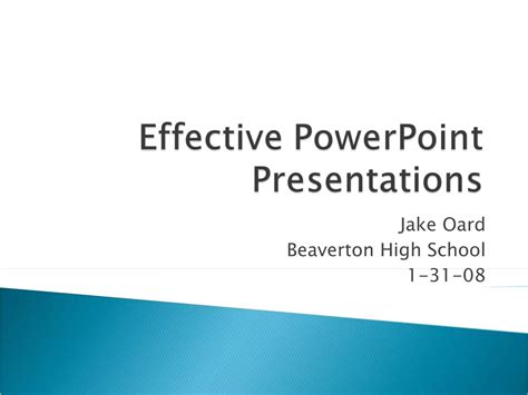 Effective Powerpoint Presentations | PPT 