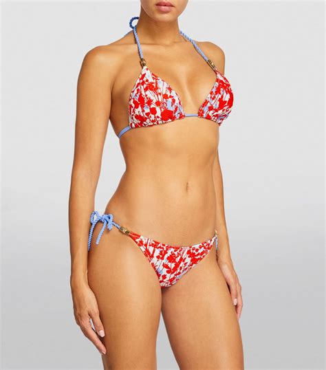 Womens Heidi Klein Red Reversible Halterneck Bikini Top Harrods Uk