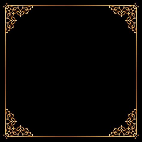 Premium Vector | Vector decorative background with an elegant gold border