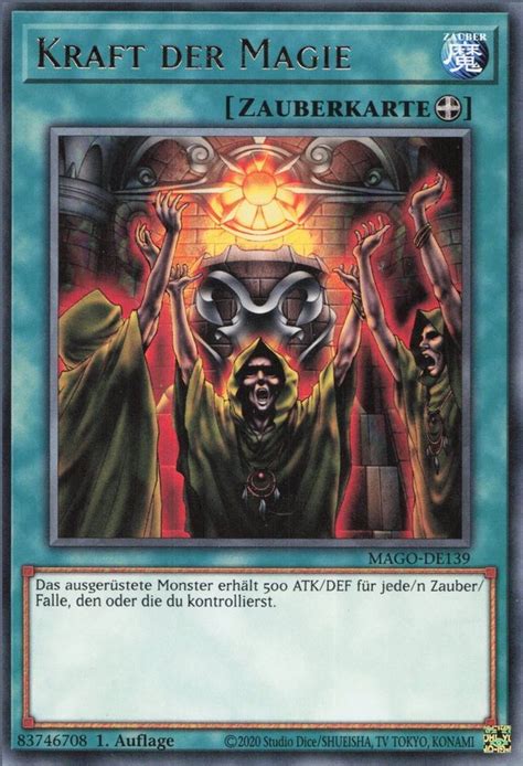 Recollectibles Sammelkarte Yugioh Karte Kraft Der Magie Yu Gi Oh