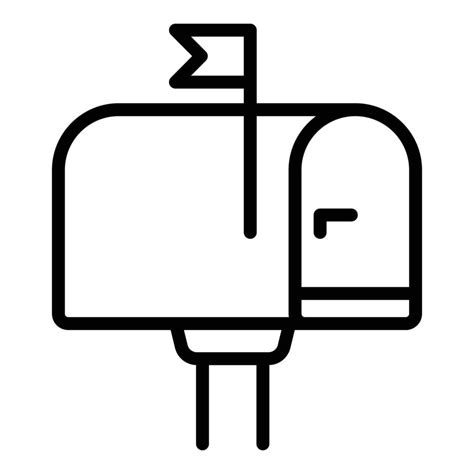 Retro Mailbox Icon Outline Style 14348966 Vector Art At Vecteezy