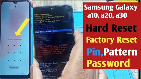 Samsung A10s Hard Reset Screen Lock Factory Reset Pattern Unlock How To Hard Reset Samsung