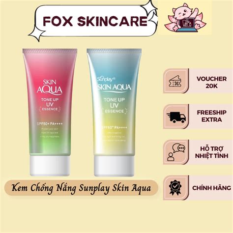 Sunplay Skin Aqua Tone Up Uv Essence Spf 50 Japan 80g Foxskincare