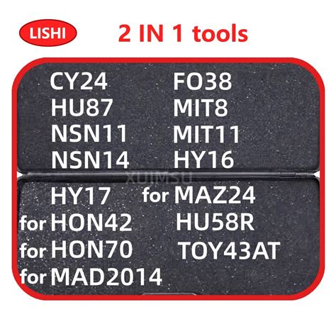 Lishi 2 In 1 Tool NSN14 NSN11 HON42 HYN11 HY16 HY17 HU87 MIT11 MIT8