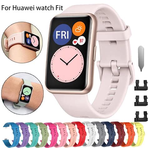 Rubber Replacement Strap For Huawei Watch Fit Band Sport Smart Etsy