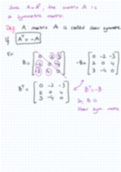 Solution Linear Algebra Special Types Of Matrices Studypool