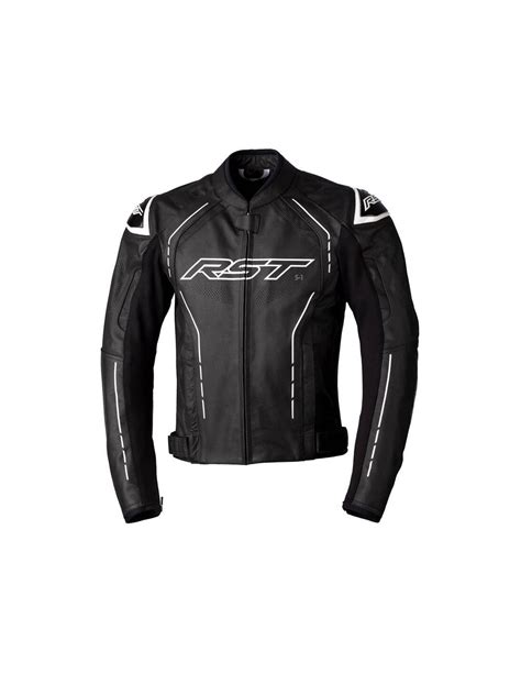 Veste Rst S Ce Cuir Noir Noir Blanc Taille Xxl