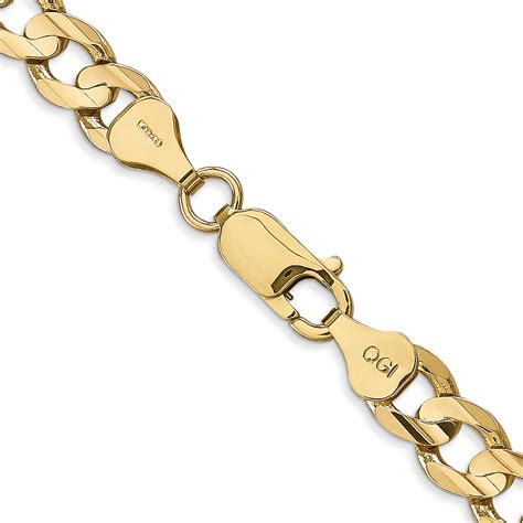 K Mm Open Concave Curb Chain Unclaimed Diamonds