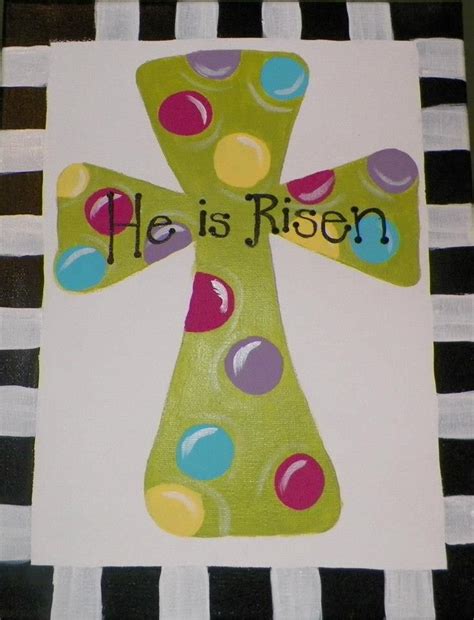 Easter Cross Canvas Clippiekins Easter Canvas Painting