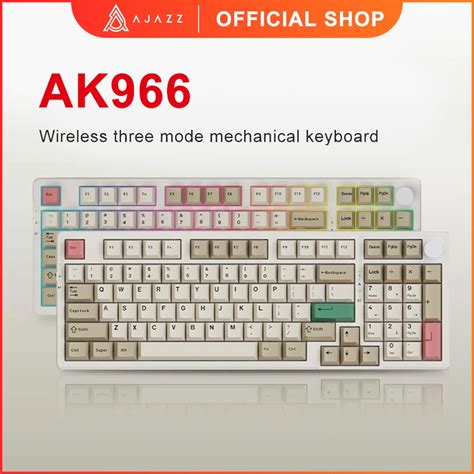 AJAZZ AK966 96 Keys RGB Hot Swappable Keyboards Wireless Bluetooth Mechanical Keyboard Gaming