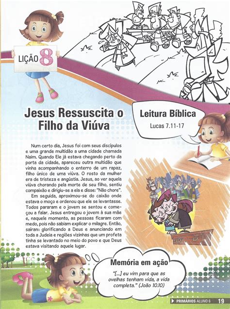 Pequeninos De Jesus Li O Jesus Ressuscita O Filho Da Vi Va