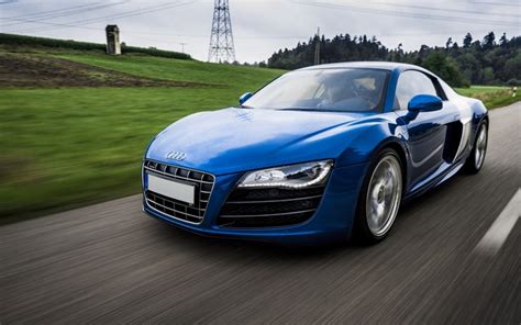 #1139440 car, blue cars, vehicle, blue, Audi, sports car, Audi R8 ...