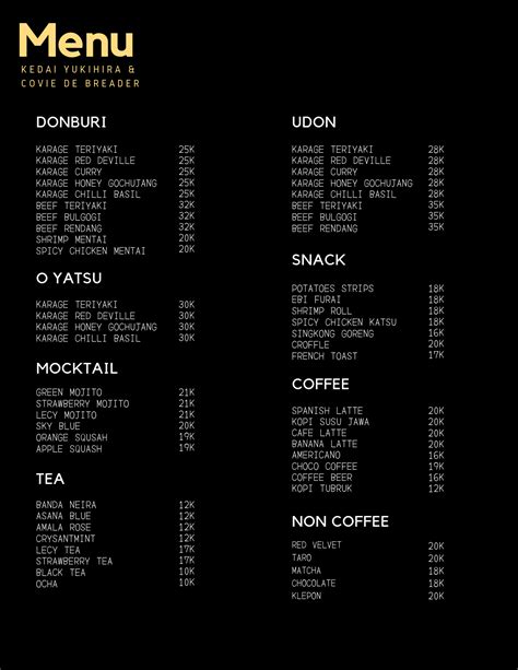 Harga Menu Kedai Yukihira Terbaru 2022 2023 Di Jakarta Jakarta