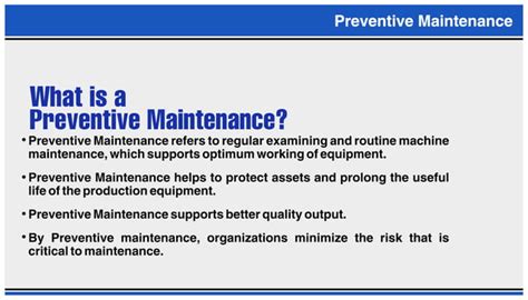 Ppt On Preventive Maintenance