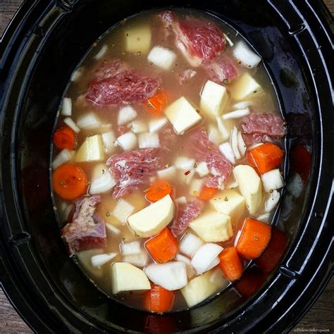 Slow Cooker Corned Beef And Cabbage Soup Whole30paleo Fit Slow