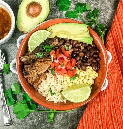 Pork Carnitas Burrito Bowl Recipe Remake My Plate