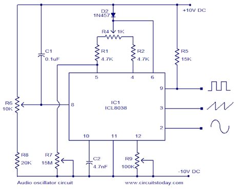 Electronic Design: Audio Oscillator Circuit using ICL8038 ~ Electronic Design Today