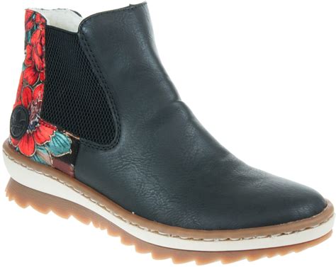 Rieker Felicitas Leo Black Z Ankle Boots Humphries Shoes