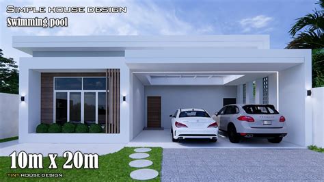 House Design Simple House Design 10m X 20m With Swimming Pool Youtube