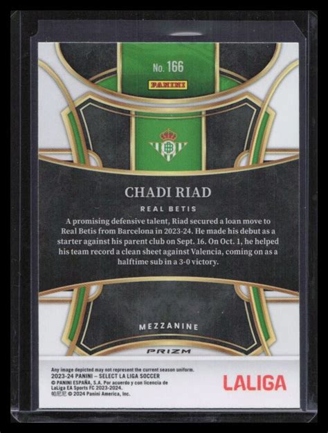 2023 24 Select La Liga Chadi Riad 166 Mezzanine Multicolor Prizm RC