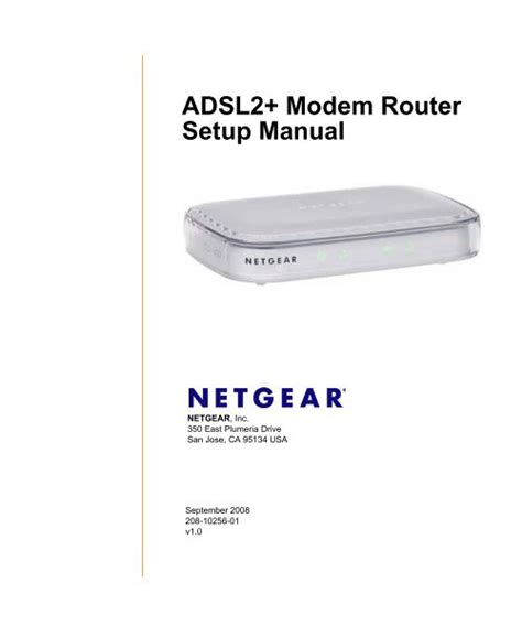 ADSL2+ Modem Router Setup Manual - netgear