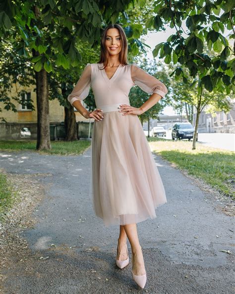 Mesh Midi Skirt Nude Tallinn Dolls