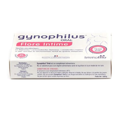 Gynophilus Oral G Lules Flore Intime Probiotique Vaginal Zinc