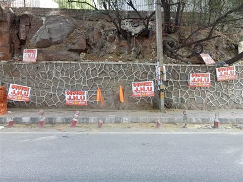 After Ram Navami Campus Clash Hindu Sena Puts Up Saffron Flag At Jnu