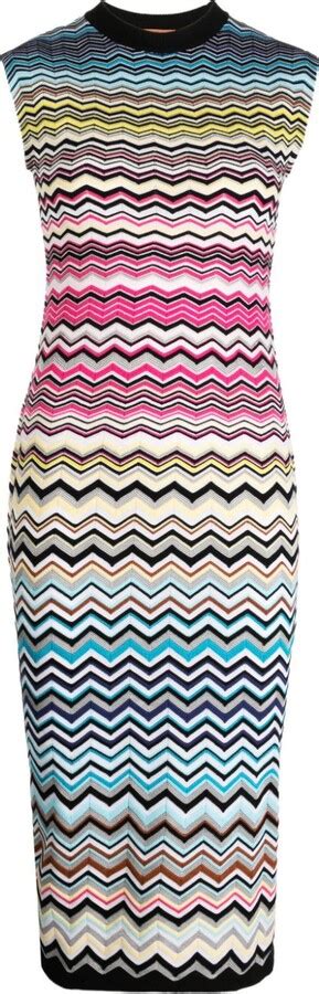 Missoni Zigzag Woven Midi Dress Shopstyle