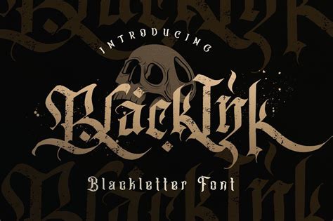 blackink blackletter font hand lettering styles pirate font