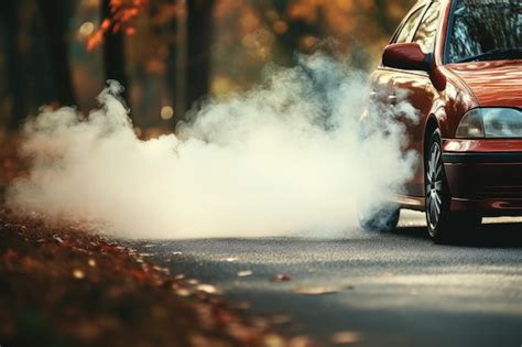 Premium Ai Image Car Exhaust Emitting Smoke