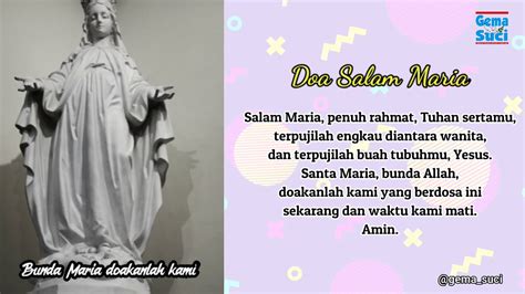 Doa Salam Maria Bahasa Inggris Youtube