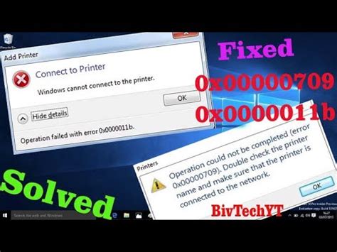 Fix Printer Error Operation Failed With Error code 0x0000011b II ...