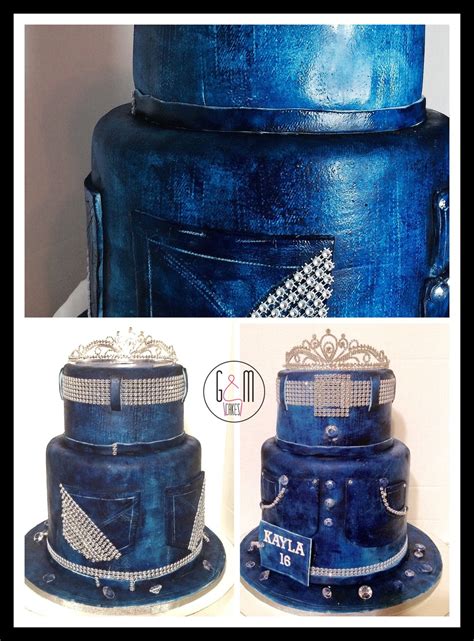 Sweet 16 Denim And Diamond Cake Diamonds And Denim Party Denim And