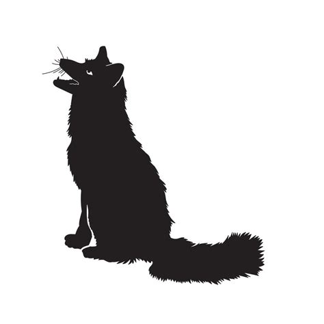 Vector silhouette Fox Cartoon animal character design. 14743104 Vector ...