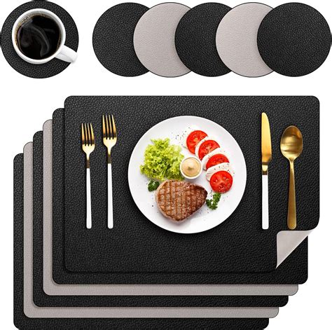 Amazon Placemats Set Of Two Sided Placemat With Coaster Heat