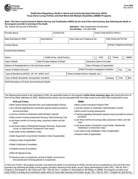 Form 8493 Fill Out Sign Online And Download Fillable Pdf Texas