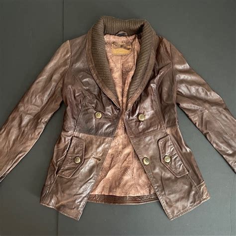 Guess Jackets Coats Vintage Guess Brown Leather Jacket Poshmark