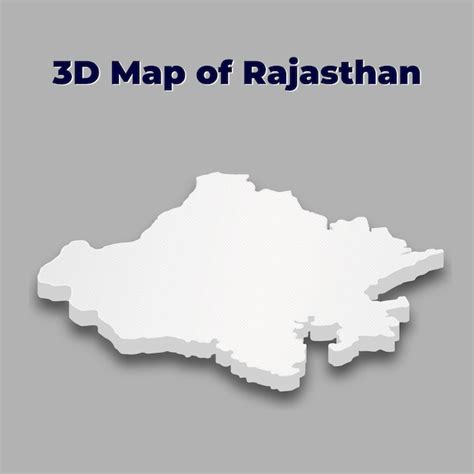 Premium Vector 3d Vector State Map Of Rajasthan India