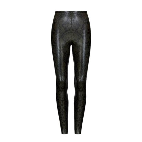 Commando Faux Leather Snake Print Leggings In Moss Grailed