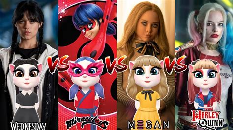 My Talking Angela 2 Cosplay Wednesday Addams Vs M3gan Doll Vs