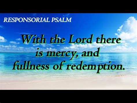 June Sunday Responsorial Psalm With The Lord There Is