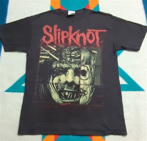 Vintage Slipknot Band Shirt Double Sided Metal Rock Gem