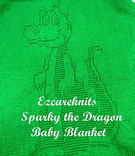 Ravelry Sparky The Dragon Baby Blanket Pattern By Ezcareknits