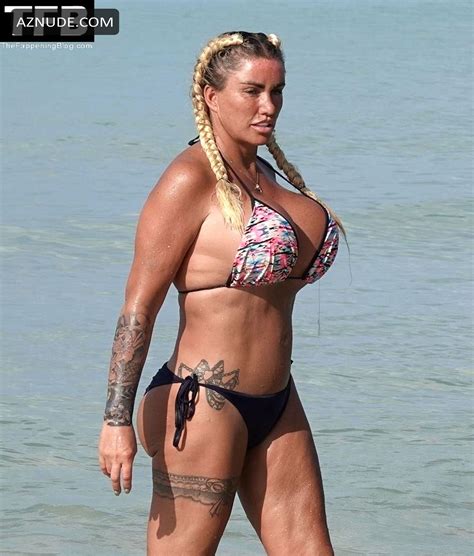 Katie Price Sexy Seen Flaunting Her Huge Boobs In A Bikini On The Beach In Thailand AZNude
