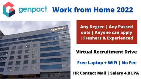 Genpact WFH Virtual Drive Any Graduates Genpact Work From Home Job