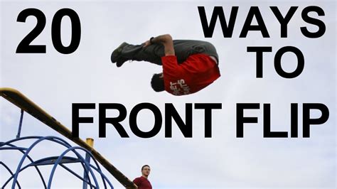 20 Ways To Front Flip Youtube