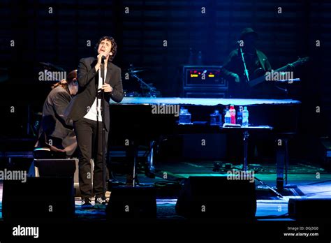 U.S. singer Josh Groban performing live in the concert hall of the KKL ...