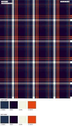 Multicolor Indigo Lycra Cotton Checks Fabric At Best Price In Bhiwandi