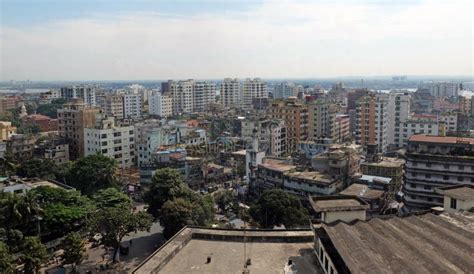 beautiful sunny view  chittagong city top view  chittagong city